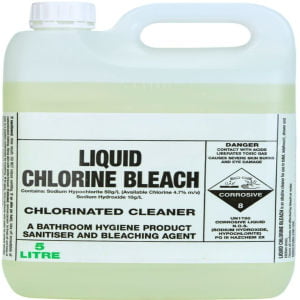 Liquid Chlorine Bleach - 5L