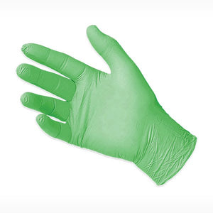 Nitrile Gloves, Powder Free, Biodegradable Green 100/bx